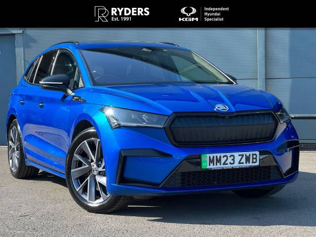 Skoda Enyaq 0.0 195kW 80x Sportline 82kWh 4x4 5dr Auto Estate Electric Blue